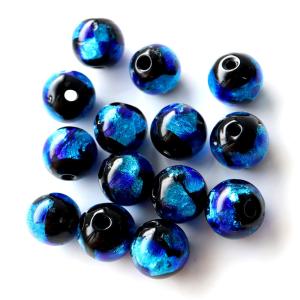 光る ホタルガラス ブルー 8mm 粒売り 1...の詳細画像3