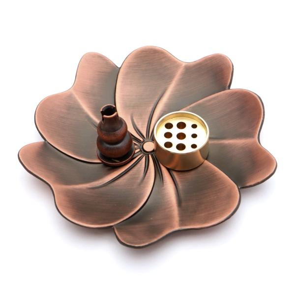 お香立て おしゃれ 線香 蓮 ロータス せんこう立て 9穴 コーン 対応 置き台 香炉 お盆 アロマ...