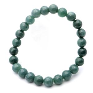 翡翠 グアテマラ産 ブレスレット 8mm ひすい ジェイド 天然石 パワーストーン 5月 誕生石 グリーン 緑 硬玉 プレゼント