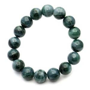 翡翠 グアテマラ産 ブレスレット 12mm ひすい ジェイド 天然石 パワーストーン 5月 誕生石 グリーン 緑 硬玉 プレゼント