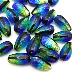 光る ケラママリン ホタルガラス しずく型 ドロップ