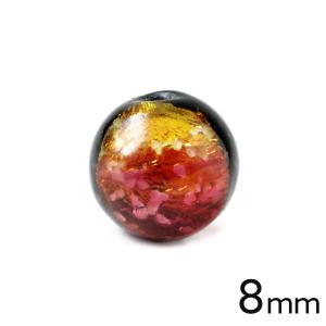 光る ケラマ サンセット オレンジ ホタルガラス 8mm 粒売り 1粒 とんぼ玉 沖縄 お土産 敬老の日 2025 プレゼント お返し