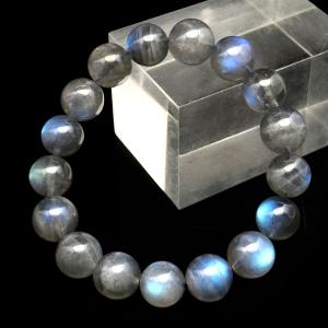 ラブラドライト ブレスレット 12mm 1点もの ブルーシラー AAA ラブラドレッセンス 天然石 パワーストーン アクセサリー