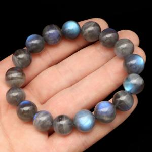 ラブラドライト ブレスレット 12mm 1点もの ブルーシラー AAA ラブラドレッセンス 天然石 パワーストーン アクセサリー 爆買