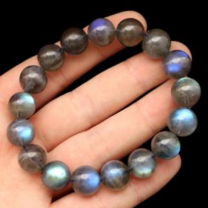 ラブラドライト ブレスレット 12mm 1点もの ブルーシラー AAA ラブラドレッセンス 天然石 パワーストーン アクセサリー 爆買