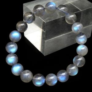 ラブラドライト ブレスレット 10.5mm 1点もの ブルーシラー AAA ラブラドレッセンス 天然石 パワーストーン アクセサリー