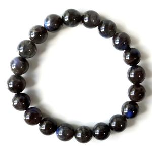 ラブラドライト☆天然石 ブレスレット 内周17cm☆10ミリ玉 ラブラドライト ブレスレット 最高品質 9mm 18cm 天然石