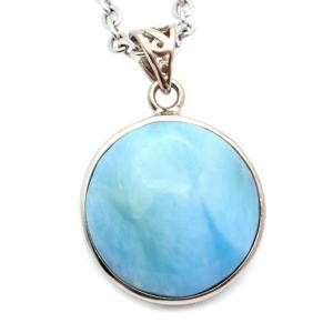 ラリマーの一粒ペンダント「ラージ：バチカンタイプ３」 ラリマーの一粒ペンダント「ラージ：バチカンタイプ3」 - メルカリ