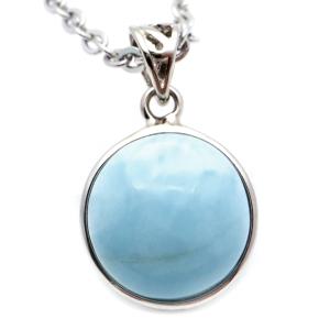 GOLD STONE ラリマー ネックレス 天然石 ペンダント トップ Silver925