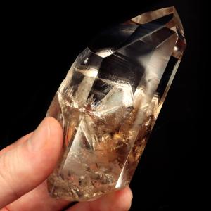 スモーキー シトリン レムリアンシード 水晶 ポイント ブラジル ゴイアス州 クリスタリナ産 213g 1点物 5A 天然石 パワーストーン 浄化