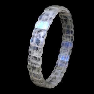 ムーンストーン バングル AAA 1点もの レディース 6月 誕生石 高品質 レインボームーンストーン ブレスレット 天然石 爆買 クリスマス