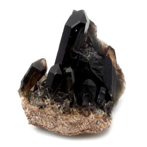 モリオン 黒水晶 原石 クラスター ポイント 山東省産 131g 1点物 浄化 魔除け 天然石 パワーストーン Morion quartz
