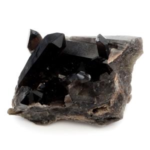 モリオン 黒水晶 原石 クラスター ポイント 山東省産 213g 1点物 浄化 魔除け 天然石 パワーストーン Morion quartz