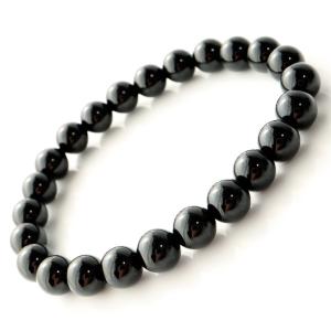天然石 モリオン ブレスレット メンズ レディース 10mm 黒水晶