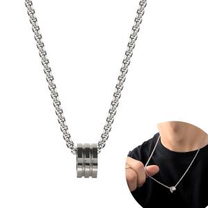 ネックレス ステンレス メンズ レディース シンプル リング おしゃれ かっこいい ファッション 小物 プレゼント ギフト 贈り物 爆買