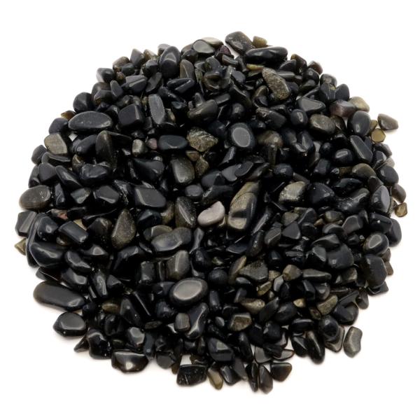 ゴールデンシャインオブシディアン サイズ小 高品質 さざれ石 本物 100g ネイルパーツ 材料 レ...