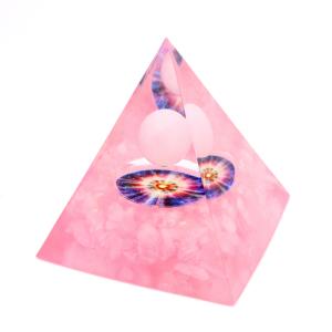 オルゴナイト ピラミッド 愛心 ハート ローズクォーツ さざれ orgonite pyramid  置物 天然石 パワーストーン 浄化 敬老の日 爆買