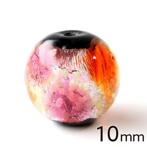 光る ホタルガラス ピンク オレンジ MIXカラー 10mm 粒売り