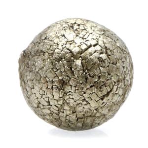 パイライトインクォーツ (約16.7mm珠) 最高級 AAAAA 黄鉄鉱入り水晶 丸