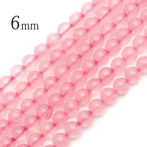 ローズクォーツ 一連 ビーズ 1本売り 6mm AAA 約65玉前後 紅水晶 ピンク 長さ38cm前後 10月 誕生石 パーツ ハンドメイド 手作り 天然石 パワーストーン