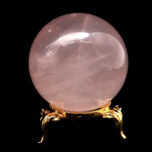 スターローズクォーツ 丸玉 直径44mm マダガスカル産 1点物 天然石 紅水晶 ヒーリング スフィア パワーストーン 台座付き