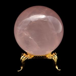 スターローズクォーツ 丸玉 直径40mm マダガスカル産 1点物 天然石 紅水晶 ヒーリング スフィア パワーストーン 台座付き