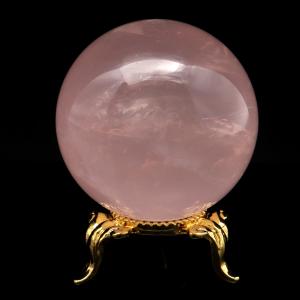 スターローズクォーツ 丸玉 直径42mm マダガスカル産 1点物 天然石 紅水晶 ヒーリング スフィア パワーストーン 台座付き