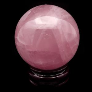 スター ローズクォーツ 丸玉 77mm AAA 台座付き マダガスカル産 天然石 1点物 スフィア 紅水晶 パワーストーン 敬老の日
