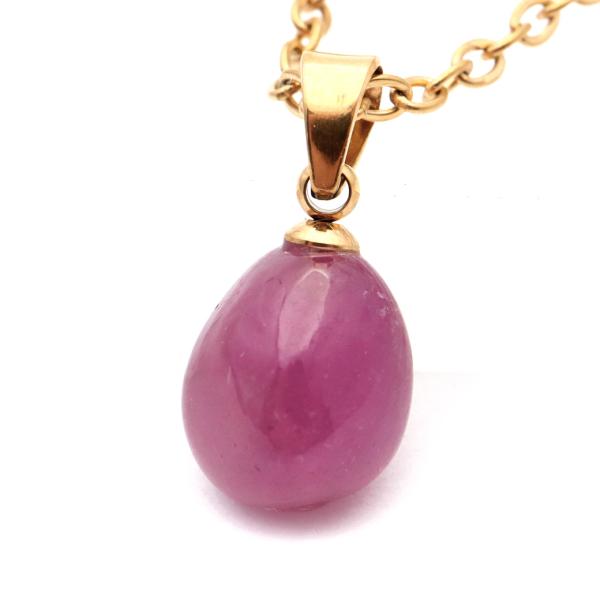 ピンクサファイア ペンダント マダガスカル産 1点もの 天然石 ネックレス ステンレス製 パワースト...