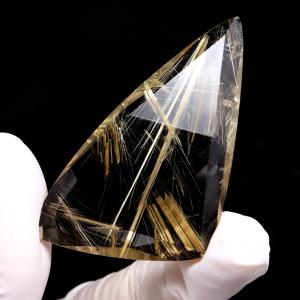 ゴールド ルチルクォーツ ルース 裸石 20.6g AAAAAA 金針 水晶 タイチンルチル 風水 金運 宝石質 天然石 パワーストーン 1点もの