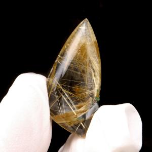 ゴールド ルチルクォーツ ルース 裸石 4.7g AAAAAA 金針 水晶 タイチンルチル 風水 金運 宝石質 天然石 パワーストーン 1点もの