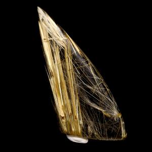 ゴールド ルチルクォーツ ルース 裸石 8.9g AAAAAA 金針 水晶 タイチンルチル 風水 金運 宝石質 天然石 パワーストーン 1点もの