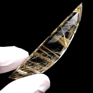 ゴールド ルチルクォーツ ルース 裸石 11.3g AAAAAA 金針 水晶 タイチンルチル 風水 金運 宝石質 天然石 パワーストーン 1点もの