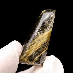ゴールド ルチルクォーツ ルース 裸石 6.8g AAAAAA 金針 水晶 タイチンルチル 風水 金運 宝石質 天然石 パワーストーン 1点もの