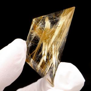 ゴールド ルチルクォーツ ルース 裸石 9g AAAAAA 金針 水晶 タイチンルチル 風水 金運 宝石質 天然石 パワーストーン 1点もの