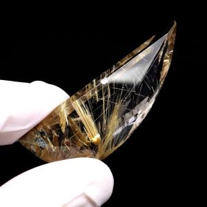 ゴールド ルチルクォーツ ルース 裸石 12.9g AAAAAA 金針 水晶 タイチンルチル 風水 金運 宝石質 天然石 パワーストーン 1点もの