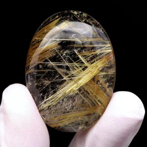 ゴールド ルチルクォーツ ルース 裸石 19.3g AAAAAA 金針 水晶 タイチンルチル 風水 金運 宝石質 天然石 パワーストーン 1点もの