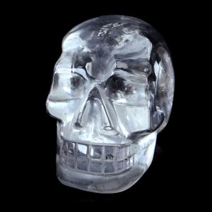 レムリアンシード 水晶 スカル 骸骨 置き物 240g 1点もの AAA+ 虹入り 置物 ヒーリング レインボー 天然石 ブラジル バイーア州産 本物 証明書付き 爆買