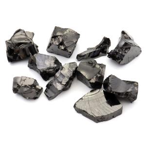 エリートシュンガイト 原石 80g 10個入り ロシア カレリア共和国シュンガ 天然石 1点物 パワーストーン Shungite シュンガ石