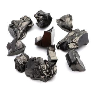 エリートシュンガイト 原石 85g 10個入り ロシア カレリア共和国シュンガ 天然石 1点物 パワーストーン Shungite シュンガ石