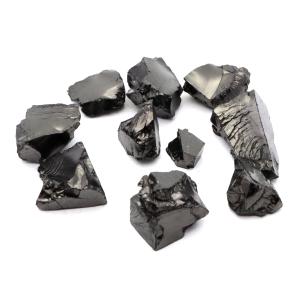 エリートシュンガイト 原石 82g 10個入り ロシア カレリア共和国シュンガ 天然石 1点物 パワーストーン Shungite シュンガ石