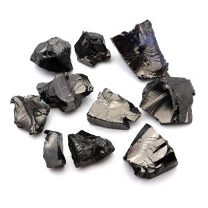 エリートシュンガイト 原石 83g 10個入り ロシア カレリア共和国シュンガ 天然石 1点物 パワーストーン Shungite シュンガ石