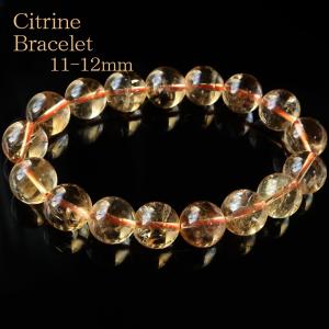 ブレスレット パワーストーン 黄水晶シトリン （12mm×17珠）金運の石