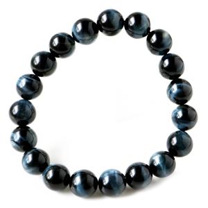 ブラック ラブラドライト ブレスレット 7.5mm AAA 漆黒に輝く