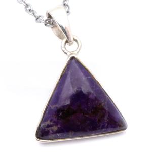 スギライト ネックレス 天然石 ペンダント 1点もの 南アフリカ産 Silver925 ツーソン展示会商品 ステンレスチェーン付き sugilite 杉石 母の日 爆買 クリスマス