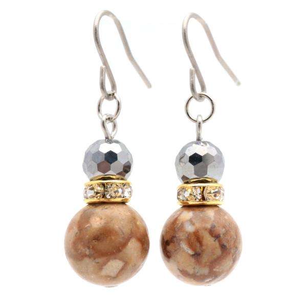 姫川薬石 ピアス 糸魚川産 テラヘルツ鉱石 本物 ツイン 両耳用 健康 おしゃれ フックピアス 天然...