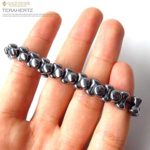 テラヘルツ鉱石 本物 ボーンカット ブレスレッ...の詳細画像4