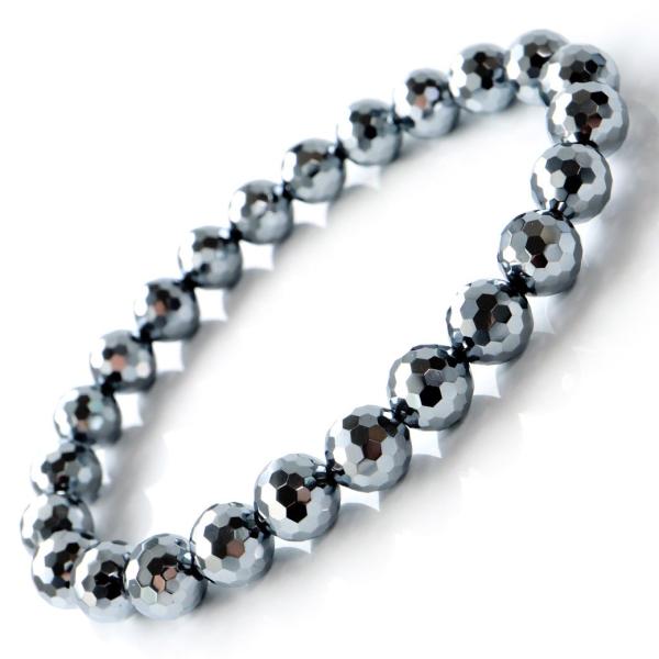 テラヘルツ鉱石 本物 ブレスレット メンズ レディース 8mm ミラーカット 高純度 パワーストーン...