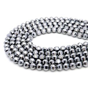 テラヘルツ鉱石 一連 ビーズ 1本売り 6mm ラダーカット長さ38cm前後 パーツ ハンドメイド 手作り 天然石 パワーストーン