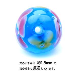 とんぼ玉 花柄 ビーズ 12mm 夏 お祭り ...の詳細画像2